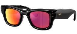 Gafas de Sol - Ray-Ban - RB4940 WAYFARER PUFFER - 601/6Q BLACK // BROWN MIRROR ORANGE