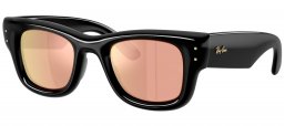 Gafas de Sol - Ray-Ban - RB4940 WAYFARER PUFFER - 601/7J BLACK // BROWN MIRROR ROSE GOLD