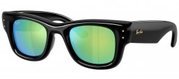 Gafas de Sol - Ray-Ban - RB4940 WAYFARER PUFFER - 601/8N BLACK // GREEN 632 MIRROR