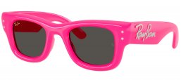 Gafas de Sol - Ray-Ban - RB4940B WAYFARER PUFFER - 686287  PINK AND STRASS // DARK GREY