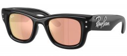 Gafas de Sol - Ray-Ban - RB4940B WAYFARER PUFFER - 68647J  BLACK AND STRASS // BROWN MIRROR ROSE GOLD