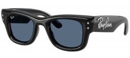 Gafas de Sol - Ray-Ban - RB4940B WAYFARER PUFFER - 686480  BLACK AND STRASS // DARK BLUE