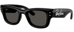 Gafas de Sol - Ray-Ban - RB4940B WAYFARER PUFFER - 686487  BLACK AND STRASS // DARK GREY