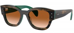 Gafas de Sol - Ray-Ban - RB7681S JORGE - 140251  HAVANA GREEN ON GREEN // BROWN GRADIENT