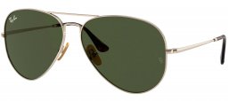Gafas de Sol - Ray-Ban - RB8089 AVIATOR TITANIUM - 926531  GOLD // GREEN