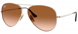 Gafas de Sol - Ray-Ban - RB8089 AVIATOR TITANIUM - 926551  GOLD // BROWN GRADIENT