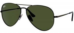 Gafas de Sol - Ray-Ban - RB8089 AVIATOR TITANIUM - 926731  BLACK // GREEN