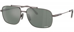 Gafas de Sol - Ray-Ban - RB8096 MICHAEL TITANIUM - 165/GK GUNMETAL // GREY MIRROR SILVER POLARIZED