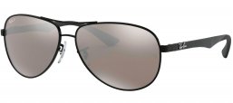Gafas de Sol - Ray-Ban - RB8313 CARBON FIBRE - 002/K7 SHINY BLACK // GREY MIRROR BLACK POLARIZED