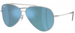 Gafas de Sol - Ray-Ban - RBR0101S AVIATOR REVERSE - 001/GA GOLD ARISTA // DARK GREY MIRROR TURQUOISE