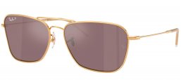 Gafas de Sol - Ray-Ban - RBR0102S CARAVAN REVERSE - 001/LB ARISTA GOLD // PINK MIRROR POLARIZED