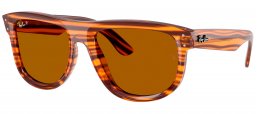 Gafas de Sol - Ray-Ban - RBR0501S BOYFRIEND REVERSE - 679183  STRIPED HAVANA // DARK BROWN POLARIZED