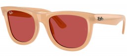 Gafas de Sol - Ray-Ban - RBR0502S WAYFARER REVERSE - 678069  BEIGE OPAL HONEY // DARK VIOLET
