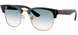 Gafas de Sol - Ray-Ban - RBR0504S CLUBMASTER REVERSE - 667779  BLACK ON GOLD // BLUE TRANSPARENT