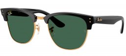 Gafas de Sol - Ray-Ban - RBR0504S CLUBMASTER REVERSE - 6677VR  BLACK ON ARISTA // DARK GREEN