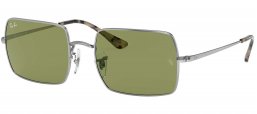 Gafas de Sol - Ray-Ban - RB1969 RECTANGLE - 91974E SILVER // BOTTLE GREEN