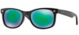 Gafas Junior - Ray-Ban Junior Collection - RJ9052S - 100S3R MATTE BLACK // LIGHT GREEN MIRROR GREEN