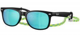 Gafas Junior - Ray-Ban Junior Collection - RJ9052S - 702855  BLACK RUBBER // GREEN MIRROR BLUE