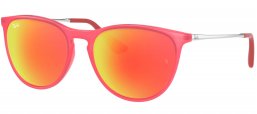 Gafas Junior - Ray-Ban Junior Collection - RJ9060S - 70096Q FUXIA FLUO TRANSPARENT RUBBER // BROWN MIRROR ORANGE