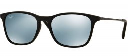 Gafas Junior - Ray-Ban Junior Collection - RJ9061S - 700530 RUBBER BLACK // GREEN MIRROR SILVER