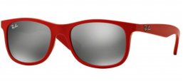 Gafas Junior - Ray-Ban Junior Collection - RJ9062S - 70156G MATTE RED // GREY MIRROR SILVER
