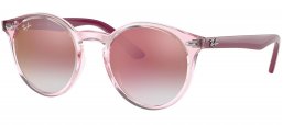 Gafas Junior - Ray-Ban Junior Collection - RJ9064S - 7052V0 TRANSPARENT PINK // RED GRADIENT MIRROR RED