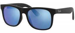 Gafas Junior - Ray-Ban Junior Collection - RJ9069S - 702855 RUBBER BLACK // BLUE MIRROR BLUE
