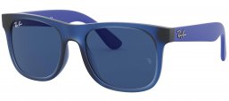 Gafas Junior - Ray-Ban Junior Collection - RJ9069S - 706080 RUBBER TRANSPARENT BLUE // DARK BLUE