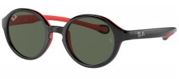 Gafas Junior - Ray-Ban Junior Collection - RJ9075S - 710071 BLACK ON RUBBER RED // DARK GREEN