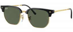 Gafas Junior - Ray-Ban Junior Collection - RJ9116S JUNIOR NEW CLUBMASTER - 100/71 BLACK ON GOLD // DARK GREEN