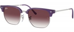Gafas Junior - Ray-Ban Junior Collection - RJ9116S JUNIOR NEW CLUBMASTER - 713136  OPAL VIOLET ON GUNMETAL // VIOLET GRADIENT GREY