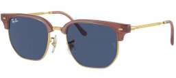 Gafas Junior - Ray-Ban Junior Collection - RJ9116S JUNIOR NEW CLUBMASTER - 715680  OPAL PINK ON GOLD // DARK BLUE