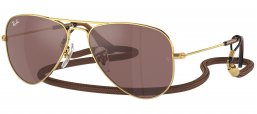 Gafas Junior - Ray-Ban Junior Collection - RJ9506S - 223/6G ARISTA GOLD // BROWN MIRROR SILVER