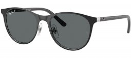 Gafas Junior - Ray-Ban Junior Collection - RJ9552S - 295/81 BLACK ON SILVER // DARK GREY POLARIZED