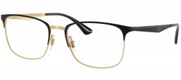Monturas - Ray-Ban - RX6421 - 2890  BLACK ON GOLD