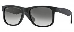 Sunglasses - Ray-Ban® - Ray-Ban® RB4165 JUSTIN - 601/8G RUBBER BLACK // GREY GRADIENT