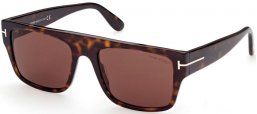 Lunettes de soleil - Tom Ford - DUNNING-02 FT0907  - 52E  DARK HAVANA // BROWN