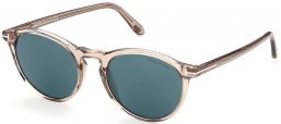 Gafas de Sol - Tom Ford - AURELE FT0904 - 57V  SHINY TRANSPARENT BEIGE // BLUE