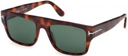 Lunettes de soleil - Tom Ford - DUNNING-02 FT0907  - 53N  DARK HAVANA // GREEN