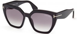 Sunglasses - Tom Ford - PHOEBE FT0939 - 01B  SHINY BLACK // GREY GRADIENT