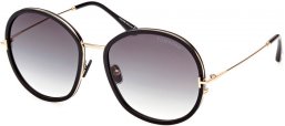 Sunglasses - Tom Ford - HUNTER-02 FT0946 - 01B  SHINY BLACK // GREY GRADIENT