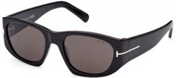Sunglasses - Tom Ford - CYRILLE-02 FT0987  - 01A  SHINY BLACK // GREY