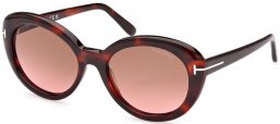 Sunglasses - Tom Ford - LILY-02 FT1009 - 54B  HAVANA RED // GREY GRADIENT