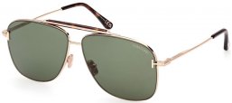 Gafas de Sol - Tom Ford - JADEN FT1017 - 28N  SHINY GOLD // GREEN