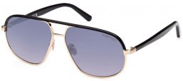 Gafas de Sol - Tom Ford - MAXWELL FT1019 - 28B  SHINY GOLD BLACK // GREY GRADIENT