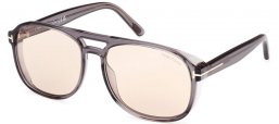 Gafas de Sol - Tom Ford - ROSCO FT1022 - 20E  TRANSPARENT GREY // BROWN PHOTOCROMIC