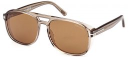 Gafas de Sol - Tom Ford - ROSCO FT1022 - 45E  LIGHT BROWN // BROWN