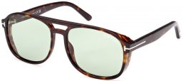 Gafas de Sol - Tom Ford - ROSCO FT1022 - 52N  DARK HAVANA // LIGHT GREEN