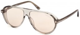 Sunglasses - Tom Ford - MARCUS FT1023 - 93E  SHINY TRANSPARENT GREEN // BROWN PHOTOCROMIC
