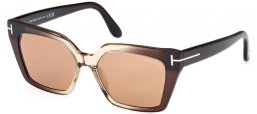 Sunglasses - Tom Ford - WINONA FT1030 - 47J  BROWN // ROVIEX